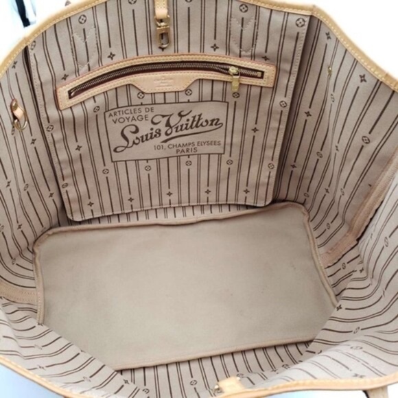 100% Authentic Louis Vuitton Neverfull GM Brown Monogram Canvas Shoulder Bag - Picture 9 of 15